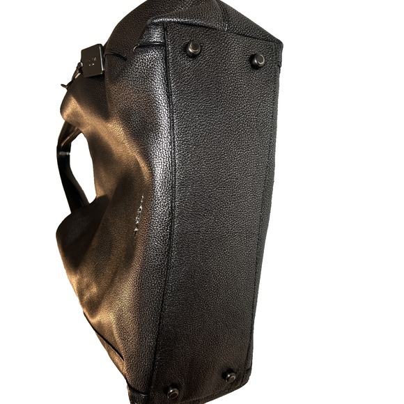 Coach Edie 31 Pebbled Leather Shoulder Bag Metallic Gunmetal 87399 - Picture 8 of 16